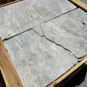 Premium Silver Travertine Crazy Pave