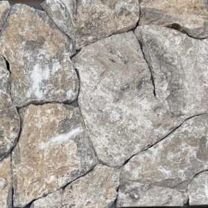 Silver Travertine Rockface Wall Cladding