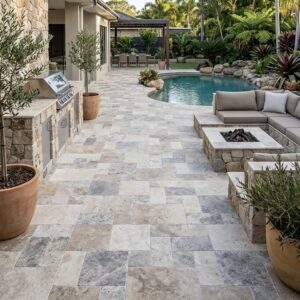 Antique Silver Travertine